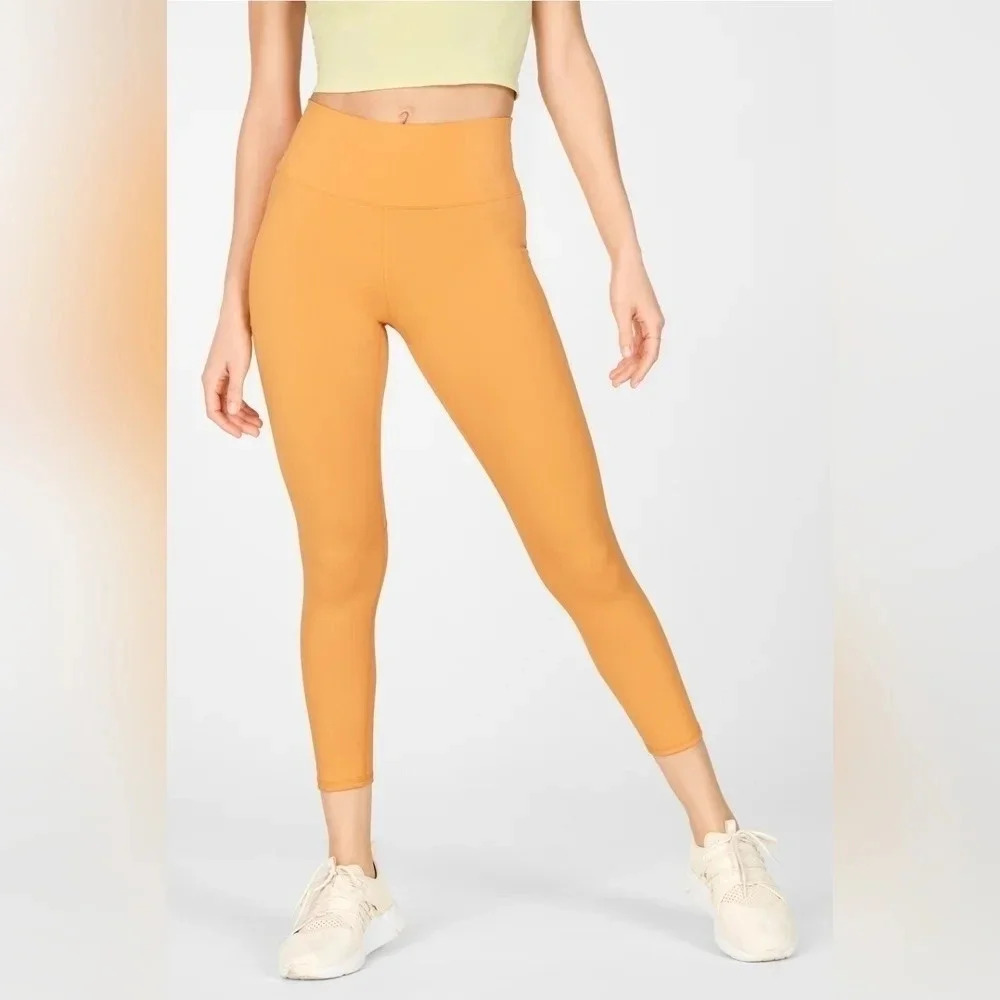Fabletics Boost II High-Waisted Strappy Capri, Color Dreamsicle Size XL